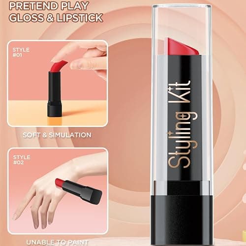 Fake Makeup Kits for Girls Toys 3 4 5 Years Old, Pretend Makeup Toys for Girls Birthday Gifts 3-5 Years Old (Black) thumbnail 7