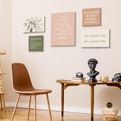 YEOION Office Inspirational Wall Art,Teamwork Motivational Wall Decor for Office,Workplace Canvas Wall Art Set of 6 thumbnail 5