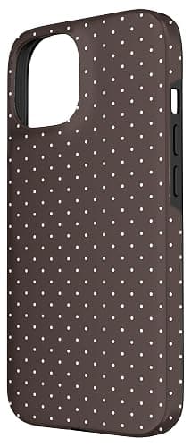 Tiny Polka Dot Rockabilly Cute Mocha Brown Polkadot Case for iPhone 15 thumbnail 2