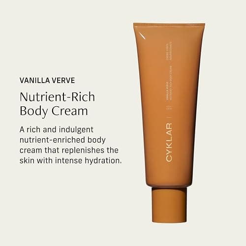 CYKLAR Nutrient Rich Body Cream. Vanilla Verve Nourishing Moisturizer with Niacinamide and Banana Flower Extract. Deep Hydration, Thick Body Lotion, Dry Skin Cream for Women and Men, 8 Fl Oz thumbnail 2