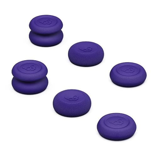 Skull & Co. Skin, CQC and FPS Thumb Grips Joystick Cap Analog Stick Cover for Steam Deck and ROG Ally- Purple, Set of 6 - Image 1