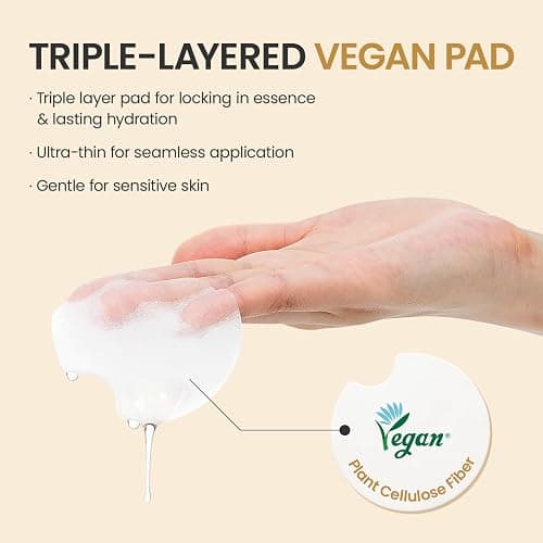 Toner Pads for Dry Dull Sensitive Skin Korean, #OOTD Retinol Ceramides Strengthen Skin Barrier Smoothing Hydrating, Toner Pad 70Pads 4.05oz 120ml thumbnail 8