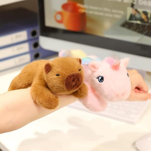 Ditucu Cute Palm-Sized Capybara Stuffed Animal Soft Capibara Plush Doll Small Plushies Toys Gifts for Kids Brown 7.8 inch thumbnail 7