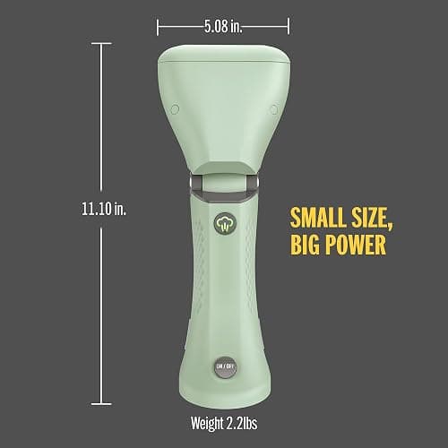 Conair Handheld Garment Steamer for Clothes - Power Steam: Small Size, Big Power - Great for Home, Office, or Travel with Dual Voltage for Worldwide Use, Mint Green thumbnail 2