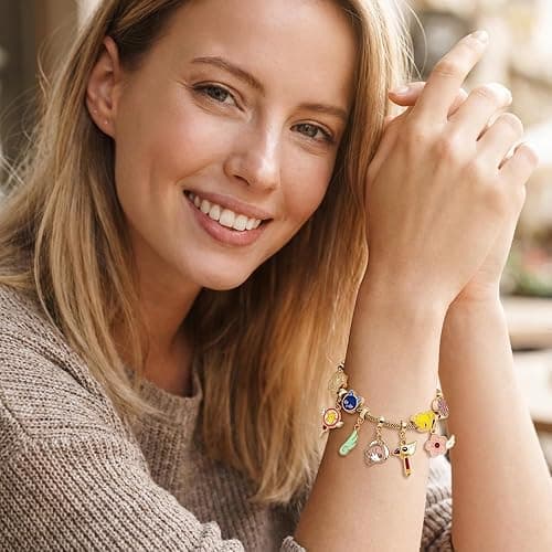 rongji jewelry Cartoon Anime Kitty Cat Bracelet, Cute Kawaii Metal Bracelet, Birthday Christmas Accessory Gift for Lady, Daughter, Granddaughter thumbnail 2