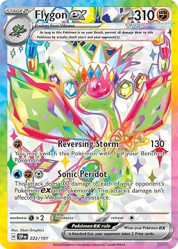 Pokemon - Flygon ex 222/191 - Surging Sparks – Full Art Ultra Rare – Foil Card - Image 1