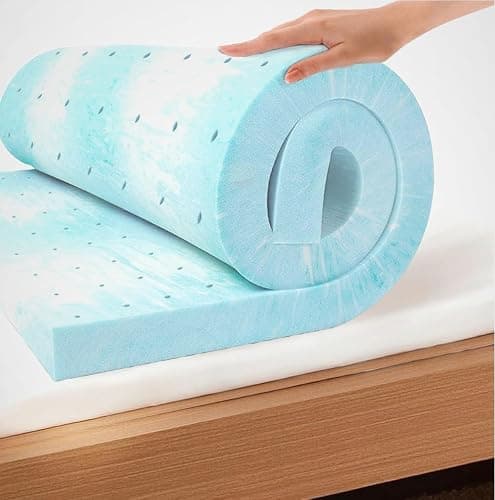EGO Topper 3 Inch Twin Memory Foam Mattress Topper, Cooling Gel Foam Mattress Topper for Pressure Relief, Ventilated Design Bed Topper in a Box, CertiPUR-US Certified, 38"×75", Medium thumbnail 9
