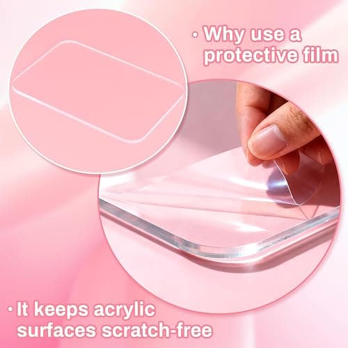 RAQEHO Acrylic Nail Art Palette - Transparent Nail Gel Polish Paint Mixing Pallet Design Plate For Nail Art Foundation Makeup Mixing Tray Display Stand Manicure Tools Supplies Accessories(3.15"×4.72" thumbnail 5