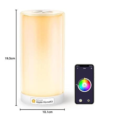 meross WiFi Lamp, Smart Lamp Bedside, Support Apple HomeKit Alexa Google Assistant SmartThings, RGBWW Touch Lamp Dimmable Multicolour Voice Remote App Control (2.4GHz Only) thumbnail 2