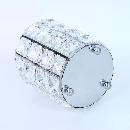 LUGUNU Makeup Brush Holder Organizer Golden Crystal Bling Personalized Gold Comb Brushes Pen Pencil Storage Box Container (Crystal Pot-Sliver) - Crystal Pot-Sliver thumbnail 5
