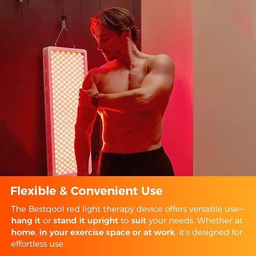 BestQool Red Light Therapy for face Body, 4 Wavelengths Infrared Red Light Therapy, 100 Elite Grade Dual Chip LEDs, High Power Red Light Panel, Infrared Light Therapy Device, Modular Design. 170W thumbnail 8