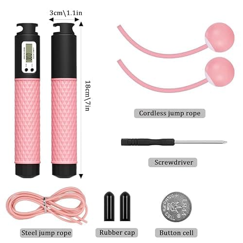 Skipping Rope with Counter, Skip Rope with LED Display, Workout Equipment Non-slip Handle for Women Men Adult Kids-Jump Rope For Exercise Fat burning Workout Home or Gym personal Training Rope thumbnail 2