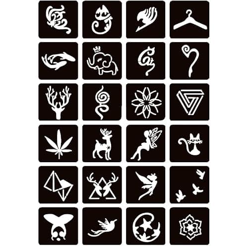 Moricher Henna tattoo kit Temporary Tattoo Kits 5 cones 96 Stencils Gifts for DIY Art Party thumbnail 3