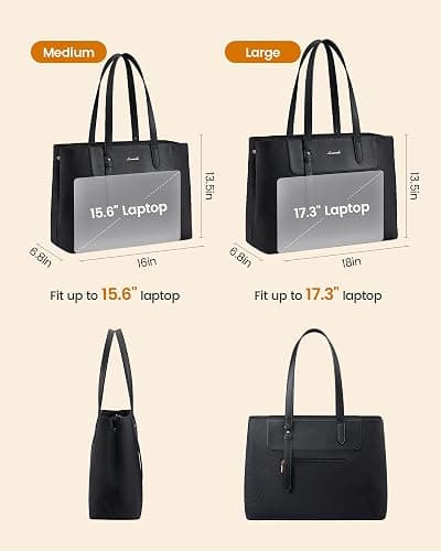 LOVEVOOK Laptop Tote Bag for Women 15.6 Inch, Water-Resistant Work Tote Bag Large Capacity Computer Bag Briefcase Handbag thumbnail 5