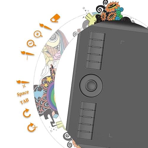 Drawing Tablet GAOMON M10K PRO 10 x 6.25 inches Large Graphic Tablet, Digital Art Tablet Supports Tilt & Radial Function with 10 Shortcut Keys, Battery-Free Stylus, Work with Mac, Windows & Android thumbnail 3