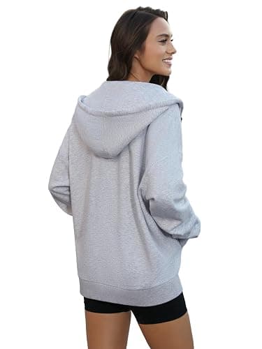 COPYLEAF Oversized Zip Up Hoodies for Women Long Sleeve Sweatshirts Y2K Casual Track Jackets with Pockets thumbnail 3