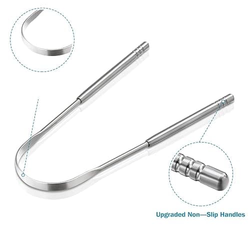 3 PCS Metal Tongue Scraper, Tongue Scrapers for Adults, Stainless Steel Tounge Scrappers, Tounge Scraper, Portable Tongue Scrappers YLYL thumbnail 3