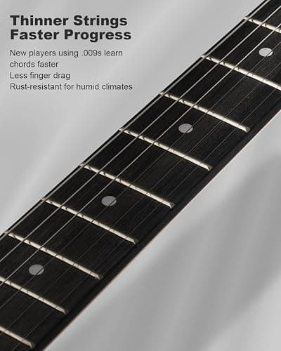 RVONE RST-150 39" Beginner Electric Guitar Kit with Amp & HSS Pickups | Complete Starter Set for Newcomers w/Essentials | Gig Bag, Extra Strings, Digital Tuner, Capo, Strap | Home Practice (Black) thumbnail 7