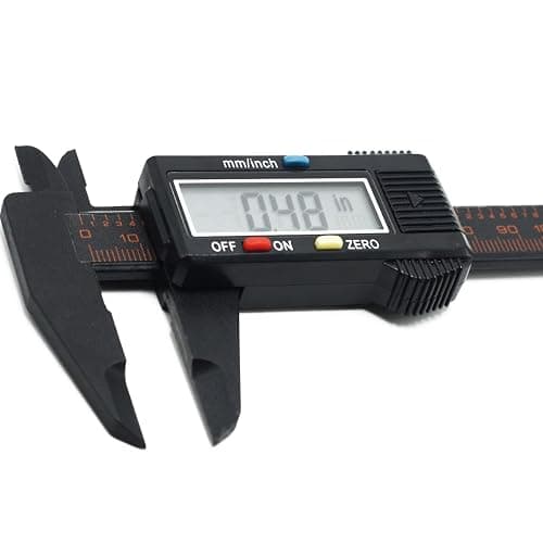 FineSource Electronic Digital Caliper Inch/Metric Conversion 0-6 Inch/150 mm Carbon Fiber Gauge Micrometer Extra Large LCD Screen Auto Off Featured Measuring Tool (Black) thumbnail 6