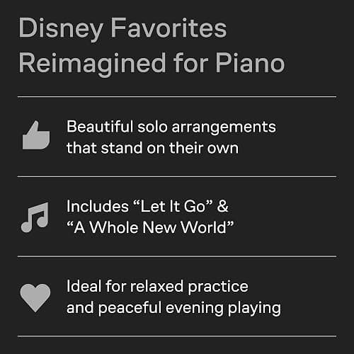 Disney Peaceful Piano Solos | Intermediate Piano Sheet Music Book | 34 Calming Disney Songs for Relaxation and Performance | Piano Songbook for Adults, Students, and Music Teachers thumbnail 9