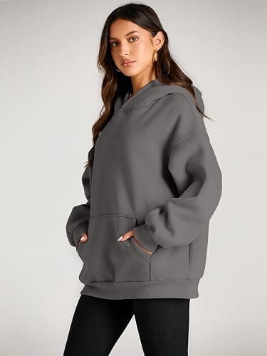 Trendy Queen Womens Oversized Hoodies Fleece Sweatshirts Fall Fashion 2025 Pullover Sweaters Winter Clothes thumbnail 3