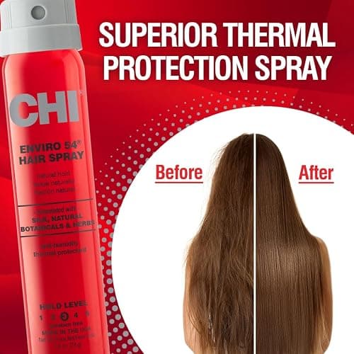 CHI Enviro 54 Hairspray, Natural Hold, Lightweight Spray to Finish & Secure A Variety of Hairstyles, Sulfate & Paraben-Free, 2.6 Oz thumbnail 4