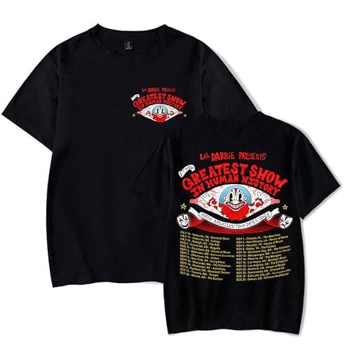 WYLINGER Lil Darkie 2025 The Greatest Show Tour Merch Rapper Tee Unisex O-Neck Short Sleeve T-Shirt Casual Tee Streetwear - Image 1