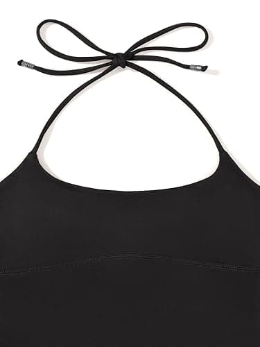 REORIA Women's Sexy Halter Backless Double Lined Tank Top Y2k Trendy Camisole Crop Tops thumbnail 5