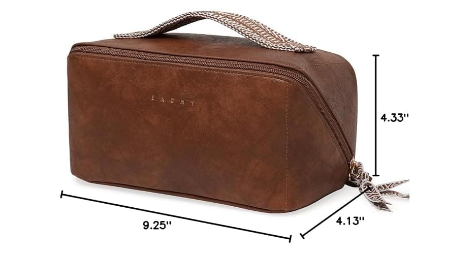 EACHY Travel Makeup Bag,Large Capacity Cosmetic Bags for Women,Waterproof Portable Pouch Open Flat Toiletry Bag Pattern Makeup Bag thumbnail 10