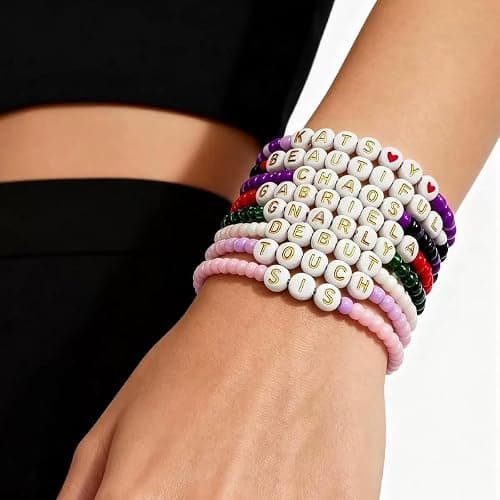 CeKaphely 8PCS KATSEYE Merch Bracelets for Women Album Inspired Friendship Bracelets Gifts for Fans Concert Outfits thumbnail 6