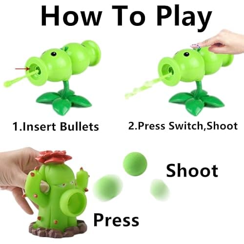 JHESAO 8 PCS Plants and Zombies Toys Action Figures Zombies PVZ Toys Set 1 2 Series Great Gifts for Kids and Fans,Birthday and Christmas Party thumbnail 4