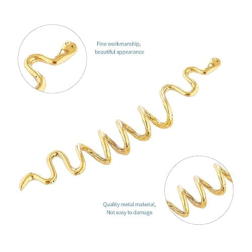 FRDTLUTHW 6 Pcs Hair Accessories Loc Hair Jewelry for Women Braids, Dreadlock Accessories Metal Hair Clips Decoration Silver(Multiple Styles)-style 2 - Color.Gold thumbnail 3