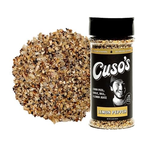 Cuso's Lemon Pepper Seasoning BBQ Rub - Lemon Pepper Powder Chicken Wing Rub - Chicken Seasonings, Spices for Grill, Marinade & Smoking - 1 Count - 5 oz bottle - Image 1