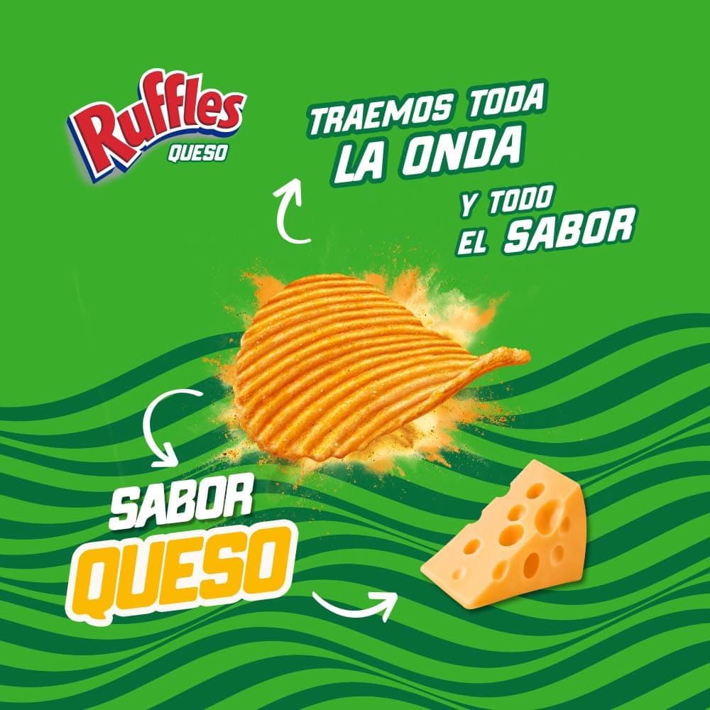 Sabritas Ruffles Sabor a Queso Papas Fritas 278 g thumbnail 6