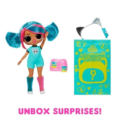 LOL Surprise Tweens Costume Surprise Emma Emo Fashion Doll with Inflatable Teal Kitty Pet Costume and Multiple Surprises Including Fabulous Fashions & Accessories – Great Gift for Kids Ages 4+ thumbnail 7