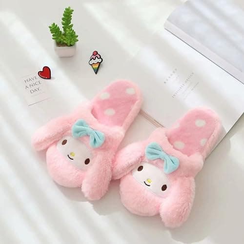 Kawaii Slippers, One Size Fits Most Winter Warm Indoor Bedroom Shoes Women Girls thumbnail 2
