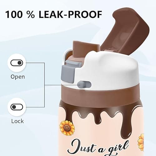 Cow Gifts for Women, 32oz Water Bottle with Handle for Girl Friend | Tumbler with 2-in-1 Leak Proof Lid for Outdoor Sports, Christmas Thanksgiving Birthday Gift for Her Wife Daughter thumbnail 5