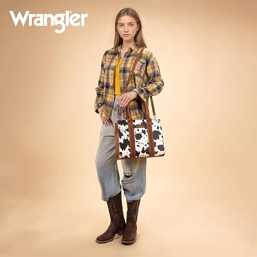 Montana West × Wrangler Tote Bags Purses for Women Work Top-Handle Handbags with Strap thumbnail 2