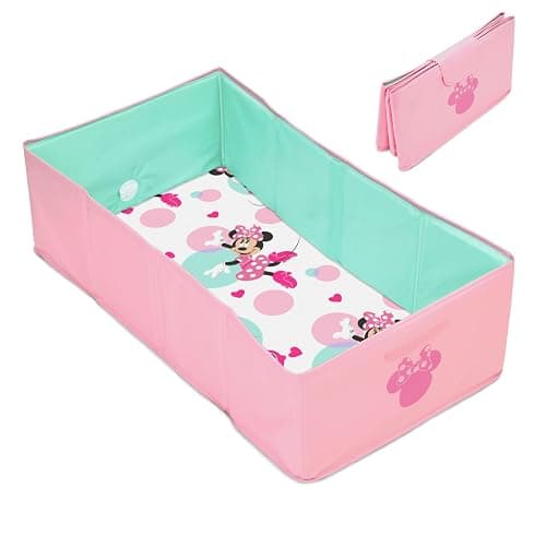 Disney Baby Minnie Mouse Tuckaway Toddler Folding Tub, Converts Shower to Bathtub, Folds to Store, Easy to Clean, Portable Baby Bathtub for Travel, 12M-5Y - Image 1