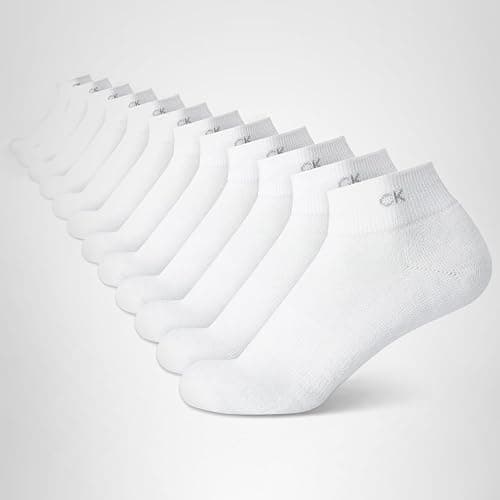 Calvin Klein Womens 12 Pack Breathable Cushioned Quarter Ankle Socks | Breathable Moisture Wicking With a Padded Footbed and Targeted Arch Support, All Day Comfort for Running, Gym and Sports thumbnail 8