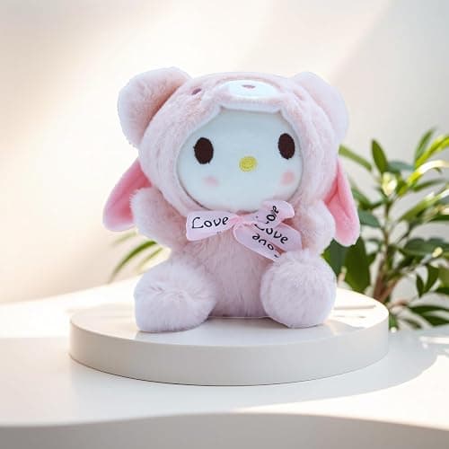 Cartoon Bag Charms Cute Plush Keychain for Women Girls, 5" Soft Backpack Key Chain Cute Stuffed Animals Bag Keychain thumbnail 5