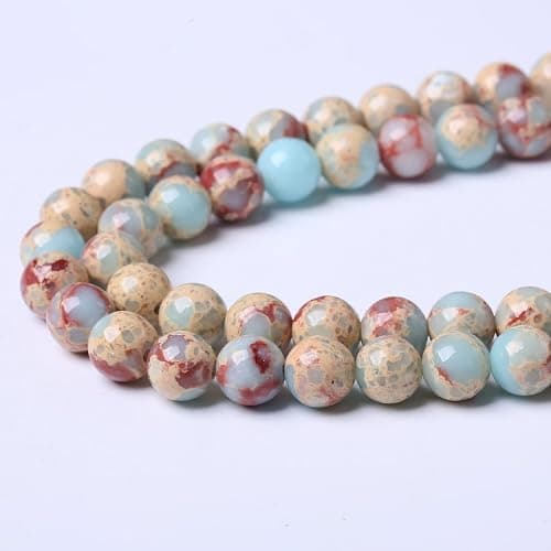 60PCS 6MM Natural Longevity Mountain Beads Round Loose Stone Beads for Jewelry Making DIY Energy Stone Healing Power Bracelet 15" thumbnail 3