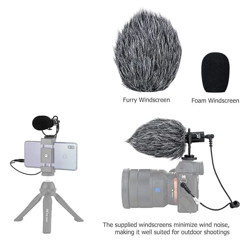 JJC Camera Shotgun Microphone Mic for Sony ZV-1 II ZV1 ZV-1F ZV1F A6700 A6400 A6300 Canon M50 R6II R RP R5 R7 R8 R10 R50 R100 Panasonic GH7 GH6 G95 Nikon Zf Z8 Z30 Z50 Z6 Z7 II Fuji X-T5 X-T4 X-S20 thumbnail 6
