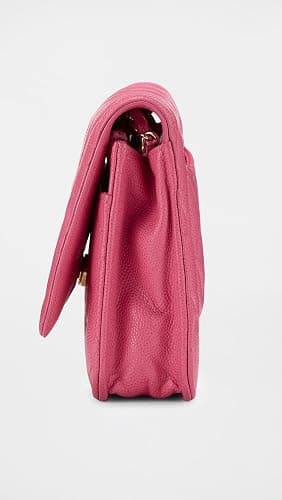 Chanel Women's Pre-Loved Pink Lambskin Classic Quilted Wallet On Chain, Red, One size thumbnail 4
