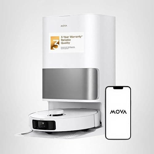 MOVA P10 Pro Ultra Robot Vacuum and Mop, 140°F Water Washing & Drying | 13,000Pa Suction, Dual Spinning Extenable Mop, 10.5mm Lifting for Carpet, 360°Obstacle Avoidance, Voice & App Control thumbnail 8