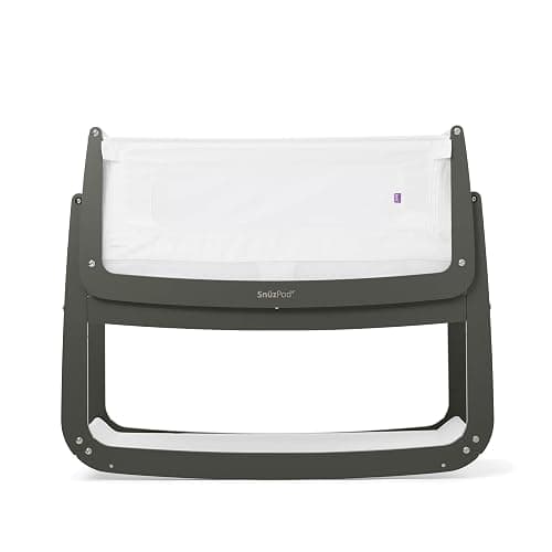 SnuzPod 4 Bedside Crib - Rocking Next to Me Crib with Lift off Bassinet, Lightweight Portable Baby Bed Cot with Zip-Down Wall 3D Breathable Mattress, 6 Height Settings and Comfort Incline Mode, Sage - Sage - Single - Image 1