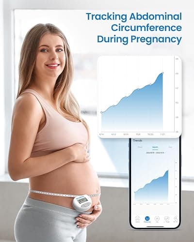 RENPHO Body Measuring Tape, Smart Tape Measure for Weight Loss, Bluetooth Fitness Equipment with App, Measuring Waist, Hip, Bust, Arms, Muscle Gain, Retractable, 60in /150cm, White thumbnail 7