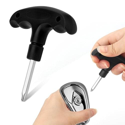 NQEUEPN Adjustable Golf Wrench With Plastic Handle - Stainless Steel Driver Tool for Club Shaft Adapter (Black) thumbnail 5