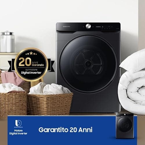 Samsung Asciugatrice DV16DG8600BVU3, 16 kg, Pompa di Calore, Wifi, AI Dry, Programma Igienizzante, Carica Frontale, 68,6L x 98,4H x 84,4P cm thumbnail 8