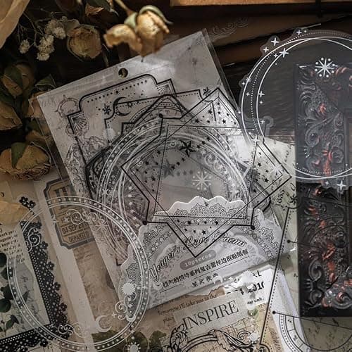 60 PCS Cutout Lace Vintage Scrapbook Stickers Washi Sticker Journal Scrapbooking StickersDecorative Paper DIY Aesthetic Bullet Journaling Supplies thumbnail 5